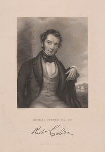 Richard Cobden, ca. 1843 (gravure) door English School