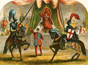 Richard II stopt het gevecht tussen de hertogen van Norfolk en Hereford