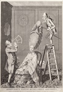 Belachelijke smaak of de absurditeit van de dames, uitgegeven door A. Darly, Londen, 1771
