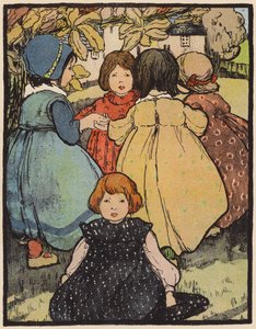 "Ring, een ring rozen (kleurenlitho) door English School