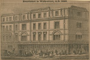 Rippon en Burton, warenhuis, opgericht in 1820 door English School