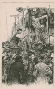 Rivaliserende handelaren in Petticoat Lane door English School
