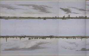Panorama van de rivier de Theems, c.1829 door English School