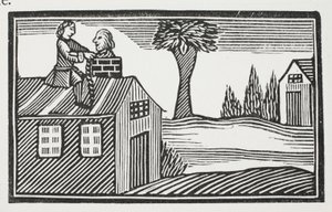 Het huis beroven van zijn spek, illustratie uit Chap-books van de achttiende eeuw door John Ashton, uitgegeven 1882 door English School