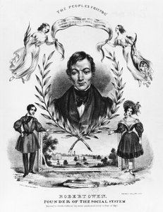 Robert Owen (1771-1858) door English School
