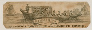 Roberts, bij het Konings Bargehouse nabij Lambeth Kerk door English School