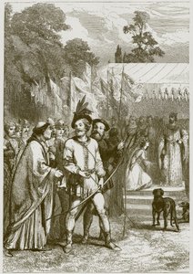 Robin Hood en koningin Katherine door English School