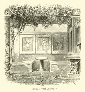 Romeins triclinium door English School