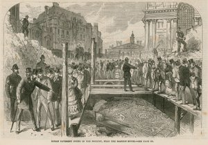 Romeins mozaïek gevonden in de Poultry, nabij het Mansion House door English School