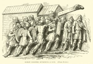 Romeinse soldaten die een stad aanvallen door English School