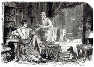 Romeinse studie, illustratie uit Cassells Illustrated Universal History door Edward Ollier, gepubliceerd 1890 door English School