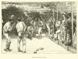 Romeinen die jeu de boules spelen door English School