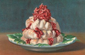 Rose Meringue (kleurenlitho) door English School