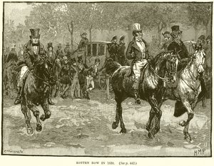 Rotten Row in 1830 door English School