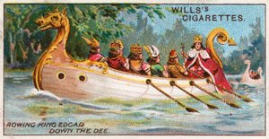 Koning Edgar roeit de Dee af
