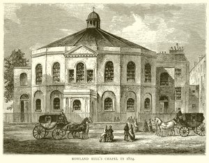 Rowland Hills Kapel in 1814 door English School