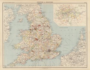 Royal Atlas, ca. 1900: Graafschappen en boroughs