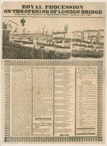 Koninklijke processie bij de opening van de London Bridge, 1 augustus 1831 door English School