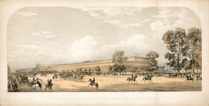 Koninklijk bezoek aan de Grote Tentoonstelling 1851, Oostelijke ingang door English School