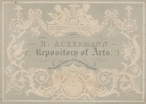 Rudolph Ackermann, handelskaart, gegraveerd door Dobbs