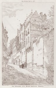 Rue Terracken, met Maison Gravestein, Brussel door English School