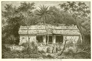 Ruïnes van Azteekse Tempel van Tuloom