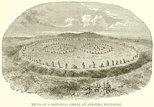 Ruïnes van een Druïdische Cirkel in Avebury, Wiltshire