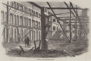 Ruïnes van de Surrey Music Hall (gravure)