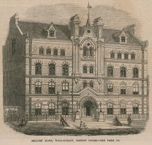 Sailors Home, Well Street, London Docks door English School