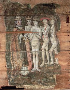 Sint-Pieter ontvangt de adel, uit de Wenhaston Doom, ca. 1500-20