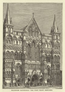 Salisbury Kathedraal, gerestaureerd westfront door English School