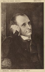 Samuel Crompton (1753-1827), Engelse uitvinder van de spinnezel (litho) door English School