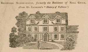 Sandford Manor House, Fulham, Londen, voorheen de woning van Nell Gwynne door English School