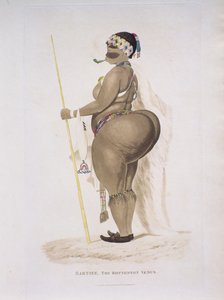 Sartjee, de Hottentot Venus, 1810 door English School