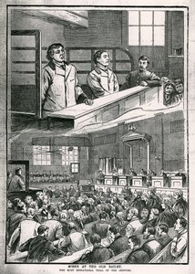 Scène in de Old Bailey: Het meest sensationele proces van de eeuw - Oscar Wilde door English School