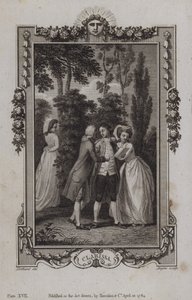 Scène uit Clarissa, door Samuel Richardson door English School