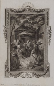 Scène uit Clarissa, door Samuel Richardson door English School