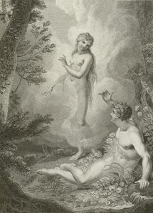Scène uit Paradise Lost, door John Milton door English School
