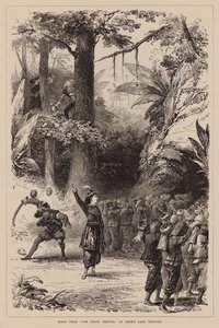 Scène uit "De Veertig Dieven," in Drury Lane Theatre (gravure) door English School