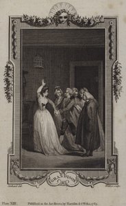 Scène uit De geschiedenis van Sir Charles Grandison, door Samuel Richardson