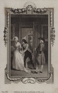 Scène uit De geschiedenis van Sir Charles Grandison, door Samuel Richardson