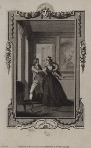 Scène uit De geschiedenis van Sir Charles Grandison, door Samuel Richardson door English School