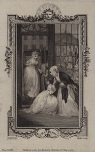 Scène uit De geschiedenis van Sir Charles Grandison, door Samuel Richardson