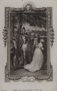 Scène uit het vervolg op Don Quichot van Miguel de Cervantes, geschreven door Alonso Fernandez de Avellaneda