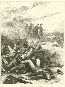 Scène in de gevangenis van La Roquette, 1871 door English School