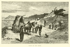 Scène aan de kust