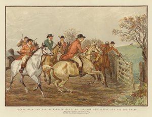 Scènes met de Old Mickledale Hunt door English School