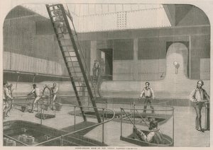 Schroefmotorruimte van de Great Eastern door English School