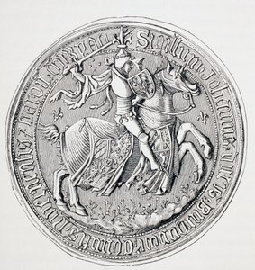 Zegel van Jean II, Hertog van Bourgondië, Graaf van Nevers en Baron van Donzy, ca. 1880 door English School