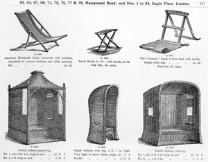 Stoelen en prielen uit de Oetzmann & Co. catalogus door English School